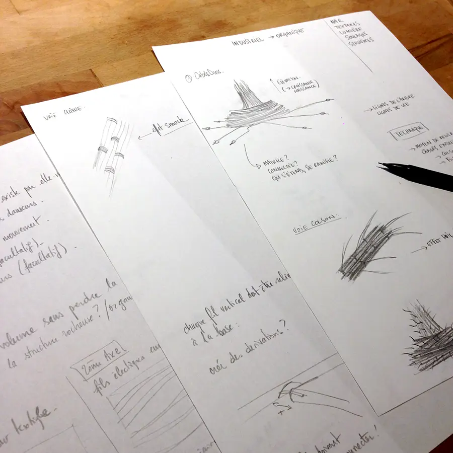 Dessins sur feuilles